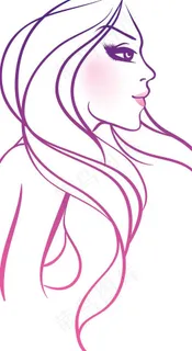 手绘美女图片