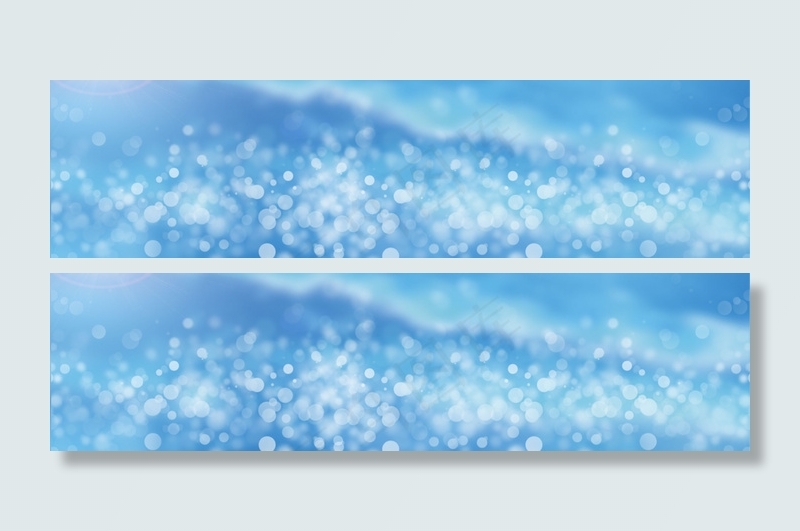 蓝色光晕梦幻背景banner　