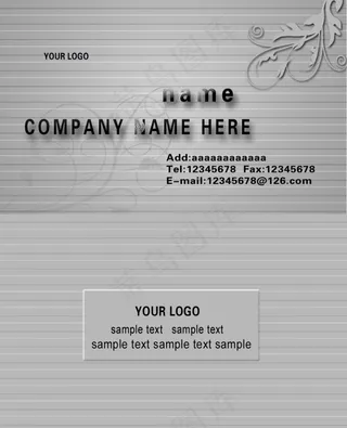 灰色高档个人名片