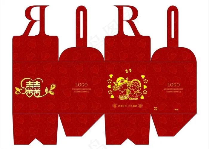 喜饼盒包装图片