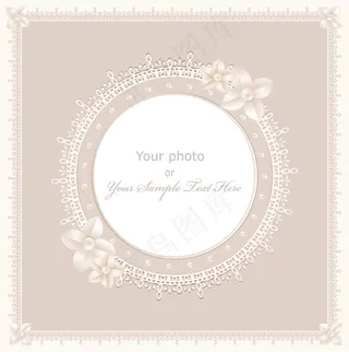 婚礼问候装饰框矢量图下载