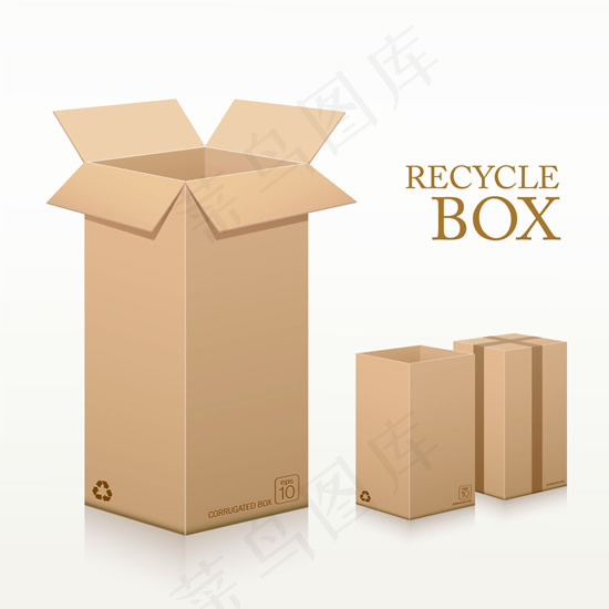 纸板包装矢量素材
