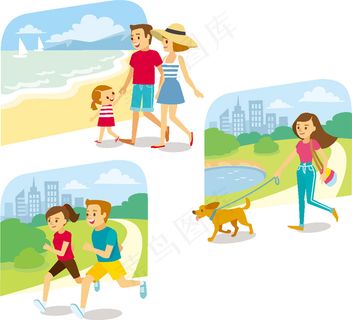 运动的卡通人物图片