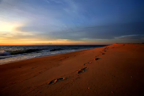 海滩夕阳图片 海滩夕阳图片
