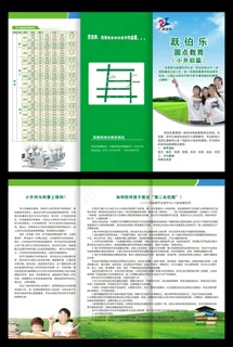 绿色清新跃伯乐小升初折页