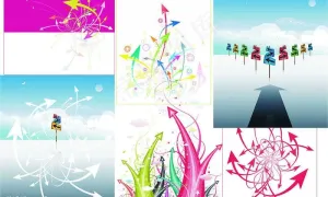 5款动感箭头系列矢量素材图片