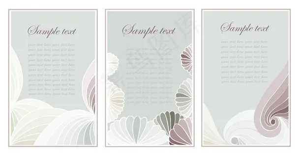 怀旧仿古装饰背景矢量卡片2