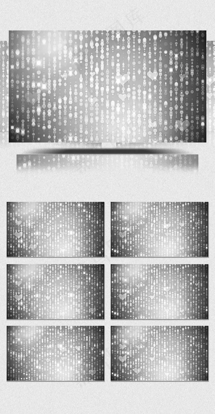 婚礼爱心梦幻舞台背景素材