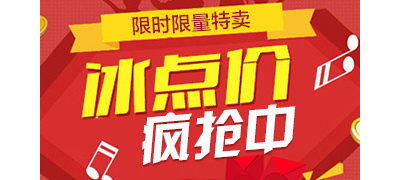 冰点价疯抢中限时限量红色底促销