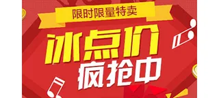 冰点价疯抢中限时限量红色底促销