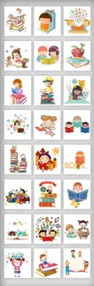 2018世界读书日儿童读书日元素设...