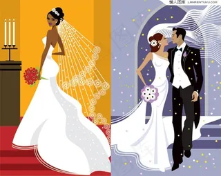 美丽的新娘矢量素材