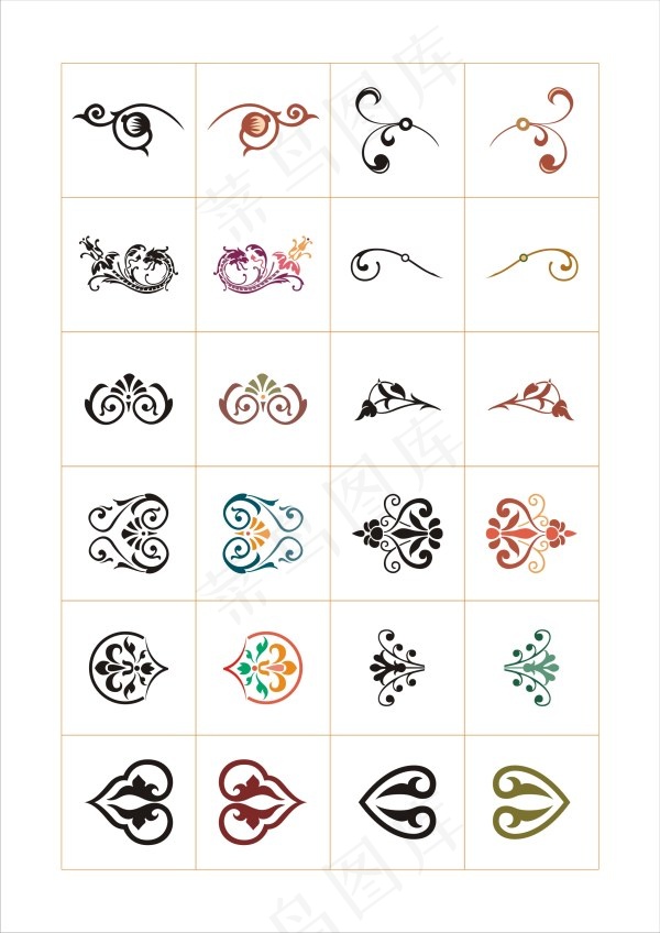 精美花纹矢量图 CDR