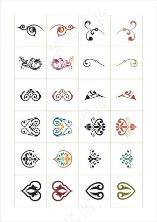 精美花纹矢量图 CDR