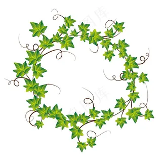 藤蔓树叶装饰边框藤蔓边框设计素材.