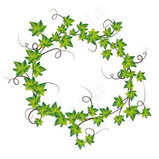 藤蔓树叶装饰边框藤蔓边框设计素材.