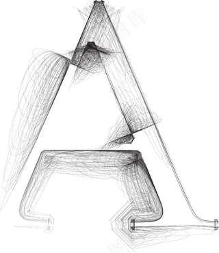 手绘字体的字母