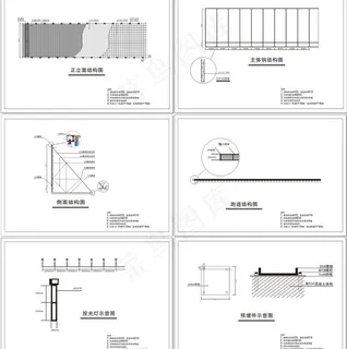 三面翻广告牌施工图图片