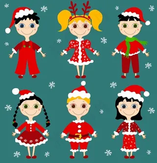 卡通小朋友形象矢量图