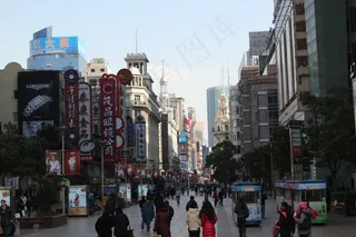 上海南京路步行街图片