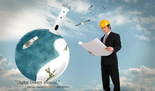 创意抽象地球海报图片