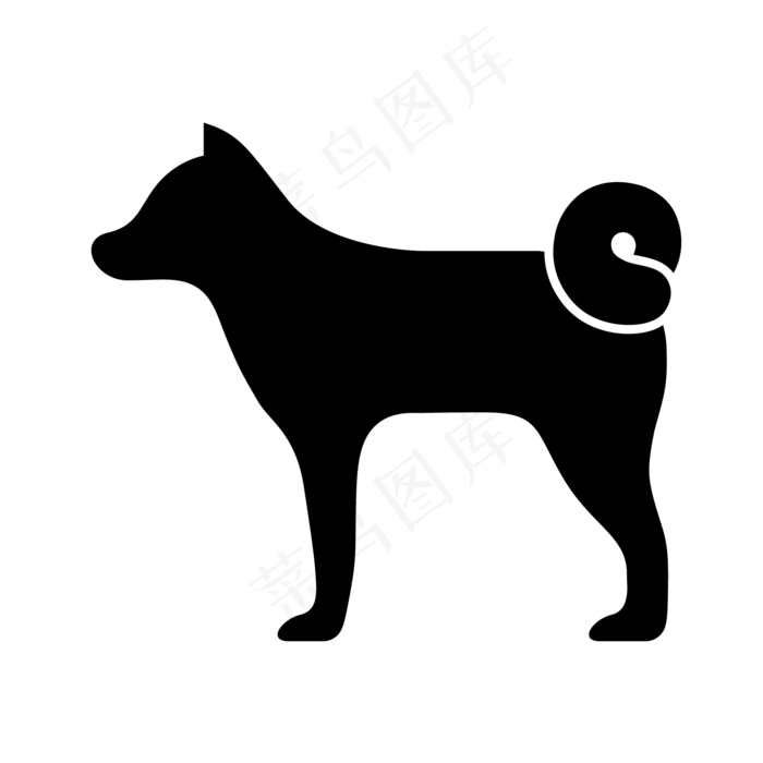 黑色手绘动物图片剪影海报素材