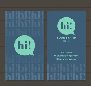 语言气泡商务卡片矢量素材