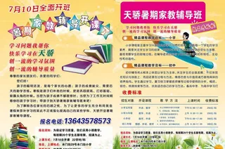 暑期教育培训宣传彩页