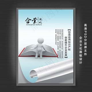 企业文化展板PSD模板下载