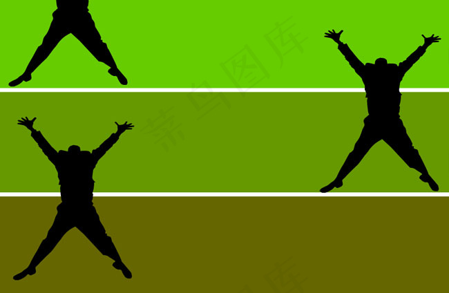 庆祝跳跃姿势flash矢量动画