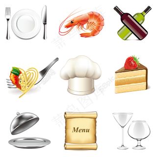 餐具背景矢量素材