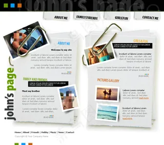 个性标签网页psd模板