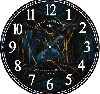 黑底纹欧式钟面纸图片