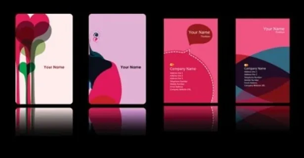 桃红色卡片背景矢量