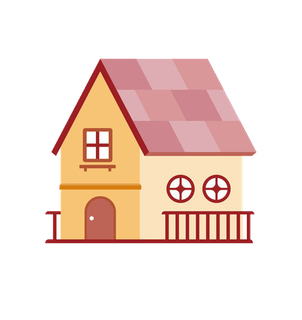 卡通手绘房屋建筑海报素材