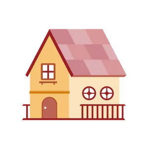 卡通手绘房屋建筑海报素材