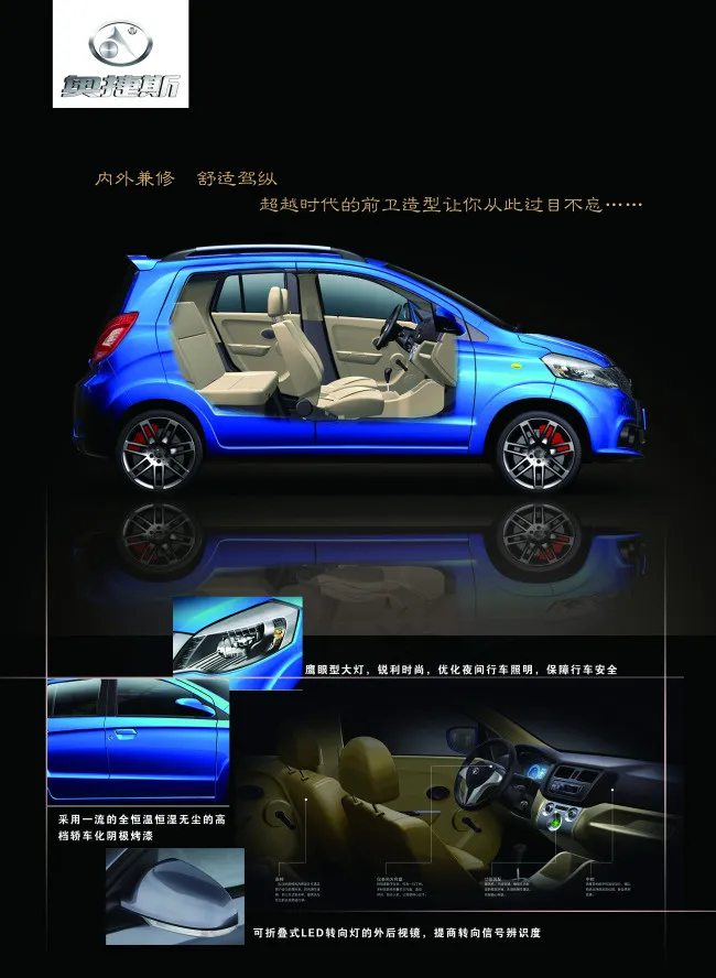 奥捷斯电动汽车海报(3354X4583(DPI:400))psd模版下载