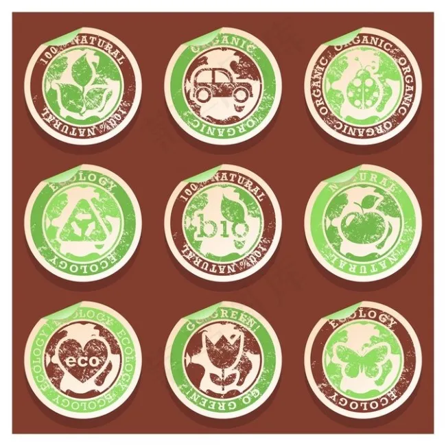 圆形图标矢量图ai矢量模版下载
