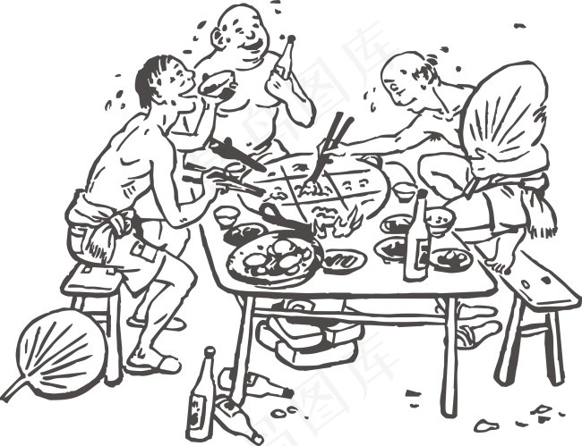 人物轮廓矢量 高清CDR下载