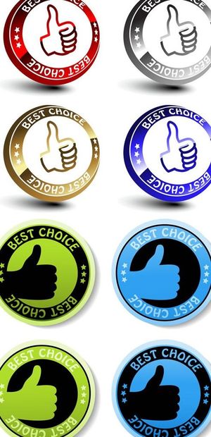 圆形优质产品标签矢量图 AI