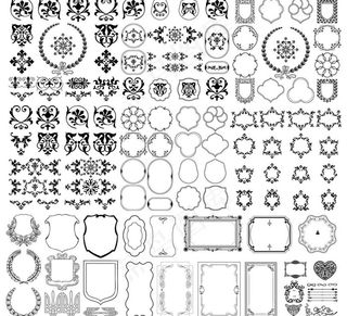 欧式花纹边框合集图片