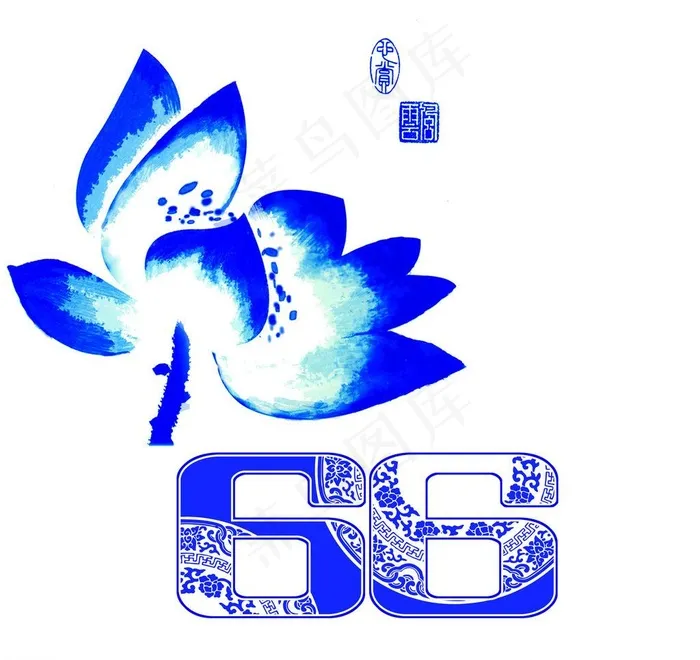 青花瓷图片psd模版下载