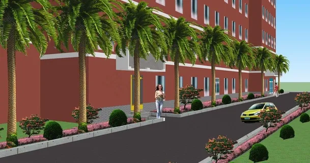 教学楼门前绿化图片