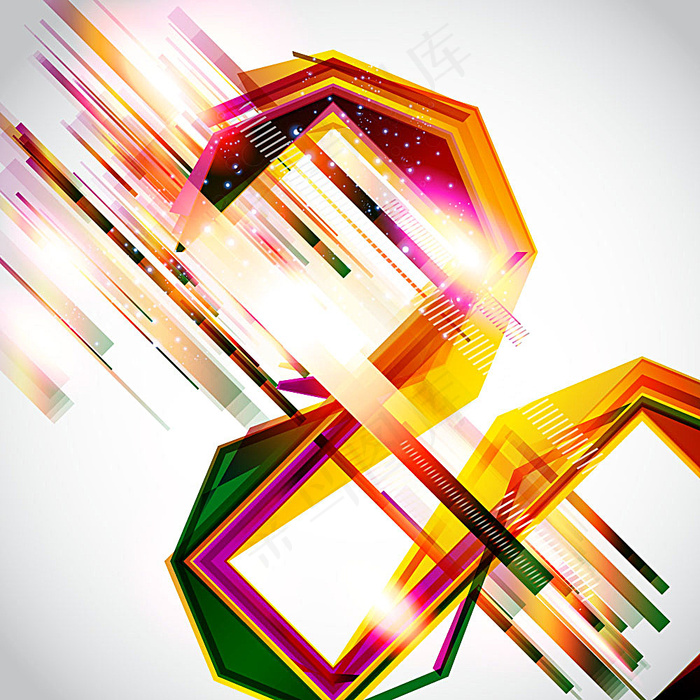 炫彩光芒背景