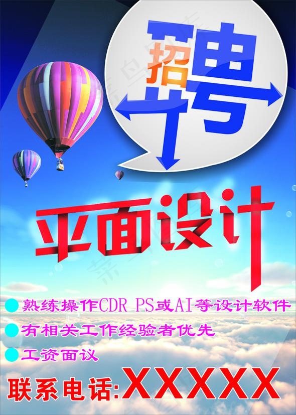 招聘广告(210X297)cdr矢量模版下载