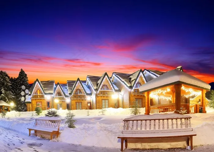 城市圣诞夜景图片