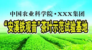 茶叶示范田广告牌图片