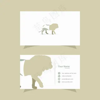 卡通狮子矢量设计