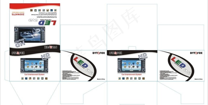 汽车dvd导航包装盒图片