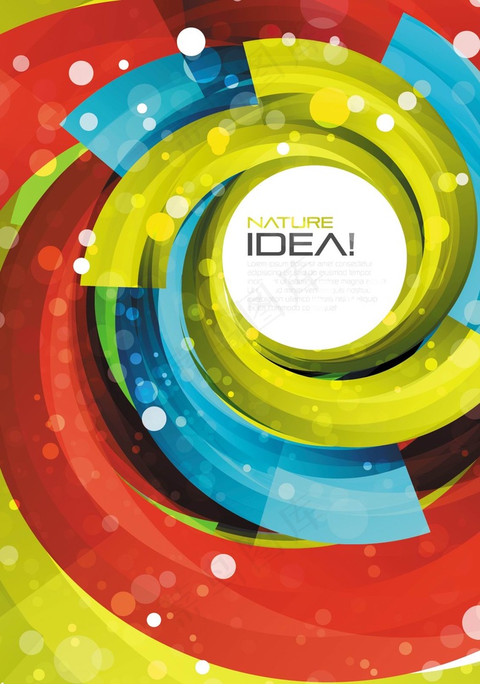 绚丽旋转光斑背景矢量图素材